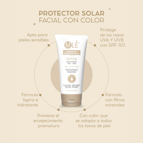 Protector Solar Facial Color SPF 50 – MLE