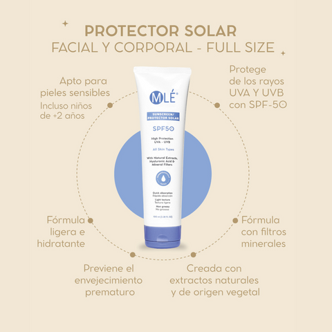 Protector Solar Facial y Corporal SPF 50 – MLE